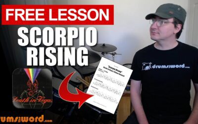 “Scorpio Rising” (Death In Vegas) DRUM BEAT | Free Drum Lesson & Sheet Music (Simon Hanson)