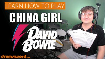 "China Girl" (David Bowie & Omar Hakim) Full Song Video Drum Lesson Notation Chart Transcription Sheet Music