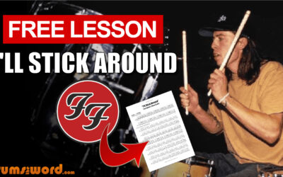 “I’ll Stick Around” (Foo Fighters) FULL SONG | Free Drum Lesson & Sheet Music (Dave Grohl)