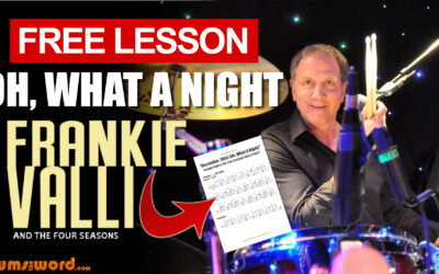 “Oh What A Night” (Frankie Valli) DRUM BEAT | Free Drum Lesson & Sheet Music (Gerry Polci)