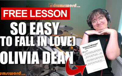 “So Easy (To Fall In Love)” (Olivia Dean) DRUM BEAT | Free Drum Lesson & Sheet Music